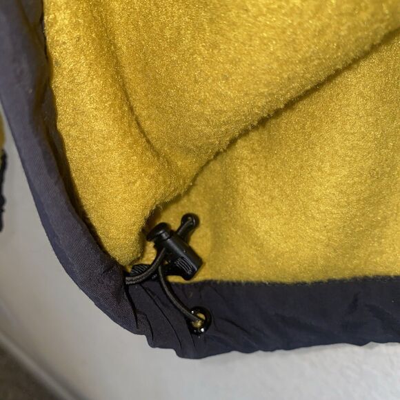 OBEY Men GALLAGHER Fleece Sweater Jacket 3/4 Zip Pockets Bungee Waist Yellow S - Picture 11 of 12